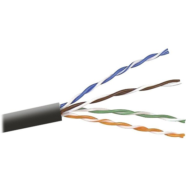 Belkin Cat6 Solid Bulk Cable, 4PR/23AWG, 1000', Black BLKA7L7041000BK